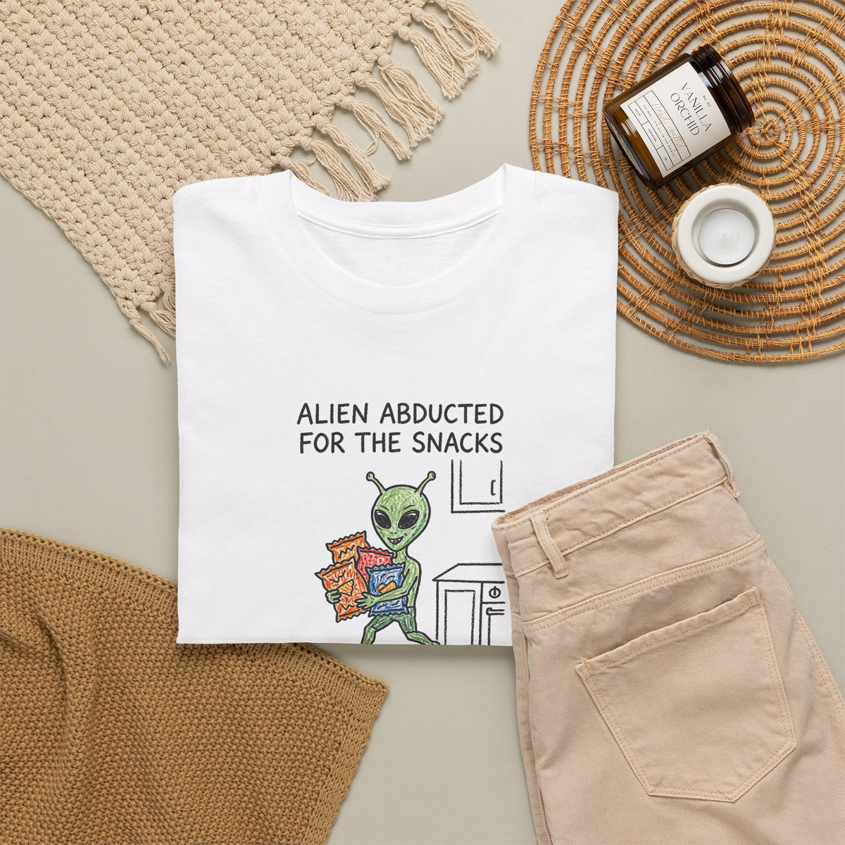Snack Abduction tee by doodledude