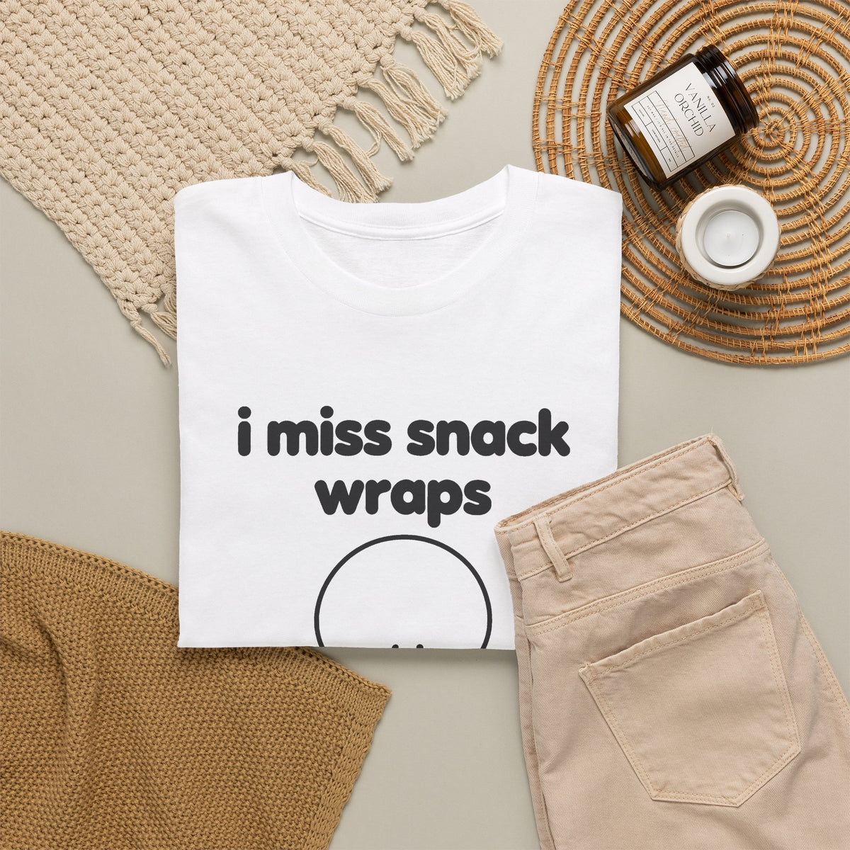 i miss snack wraps tee - White