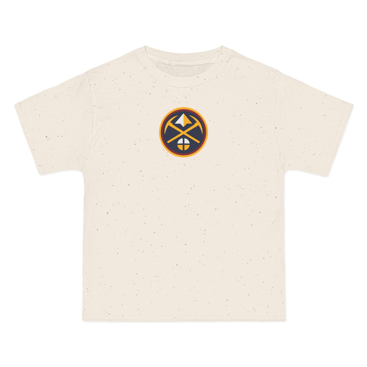 Denver Basketball Heavyweight Tee — Natural, Navy, Gold & Maroon