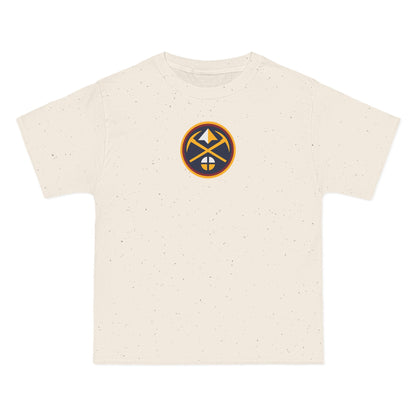 Denver Basketball Heavyweight Tee — Natural, Navy, Gold & Maroon