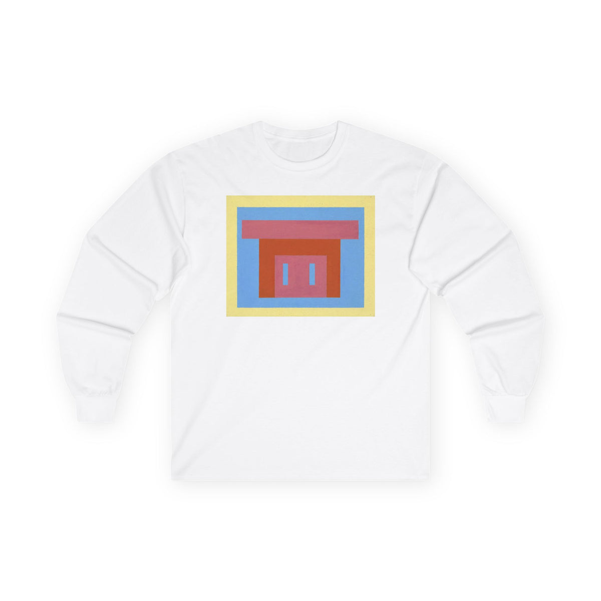 plate 013 long sleeve tee - White by onlycolor