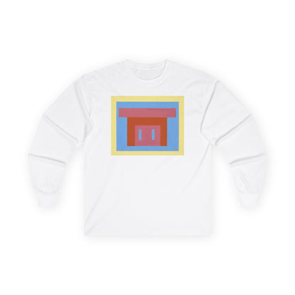 plate 013 long sleeve tee - White