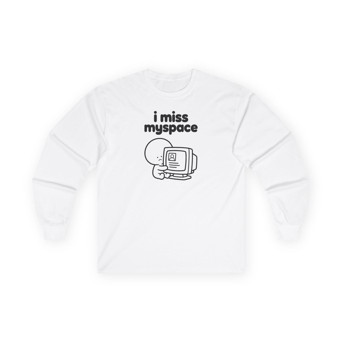 i miss myspace long sleeve tee - White