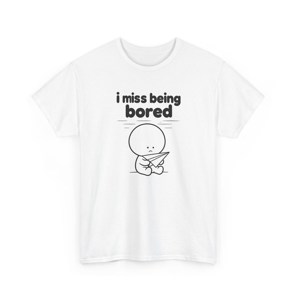 i miss being bored tee - White
