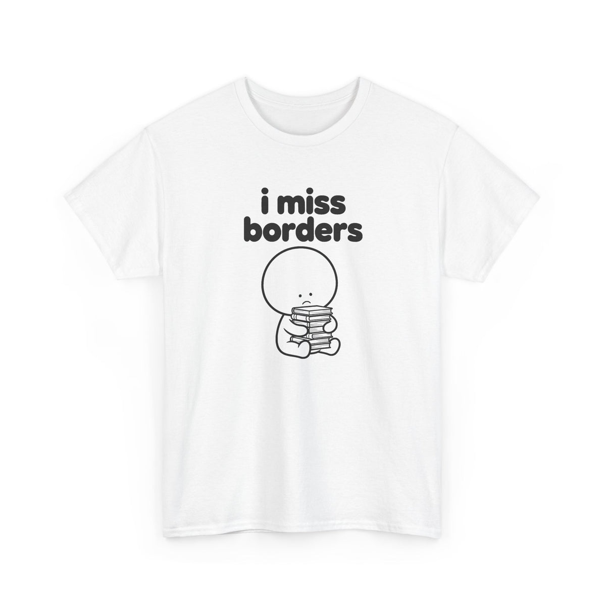 i miss borders tee - White