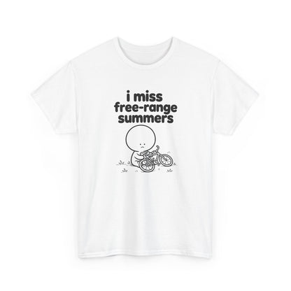 i miss free-range summers tee - White