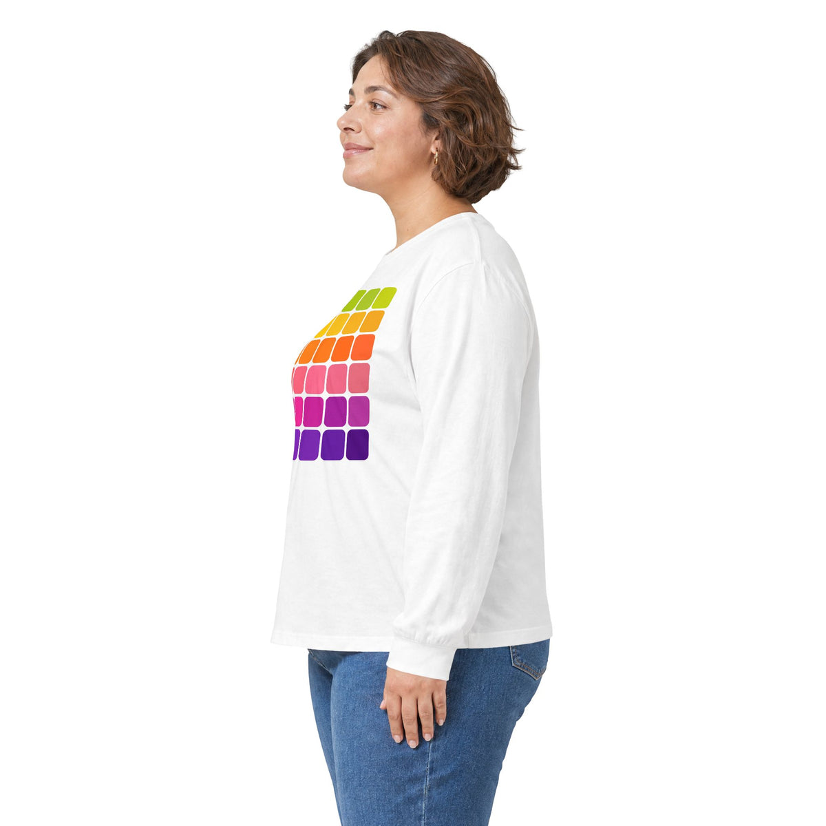 plate 145 long sleeve tee - White
