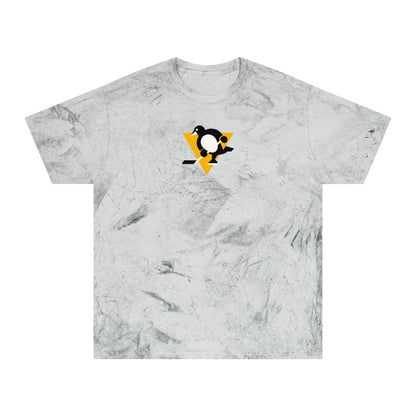 Pittsburgh Hockey Tie-Dye Tee — Smoke, Black, Gold & Off-White