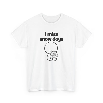 i miss snow days tee - White