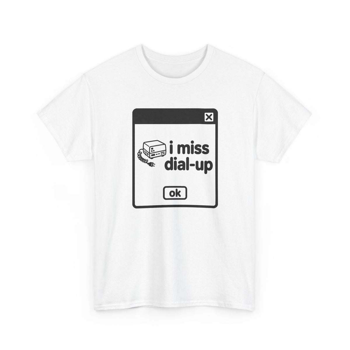 i miss dial-up error tee - White by lonelyboi