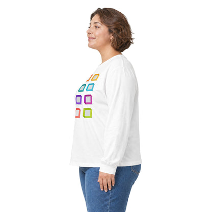 plate 089 long sleeve tee - White