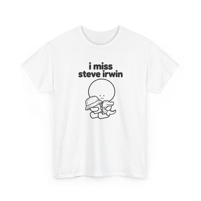 i miss steve irwin tee - White