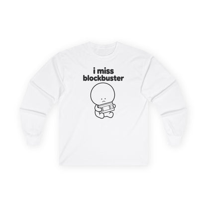 i miss blockbuster long sleeve tee - White