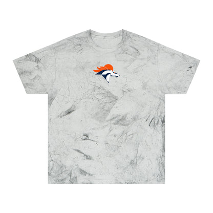 Denver Football Tie-Dye Tee — Smoke, Orange, White & Navy