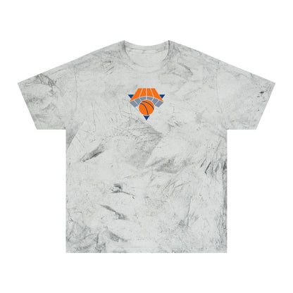 New York Basketball Tie-Dye Tee — Smoke, Orange, Grey & Royal