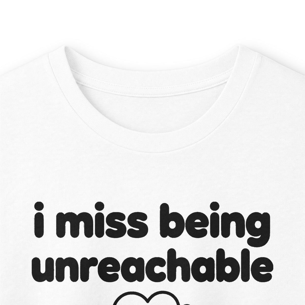 i miss being unreachable long sleeve tee - White by lonelyboi