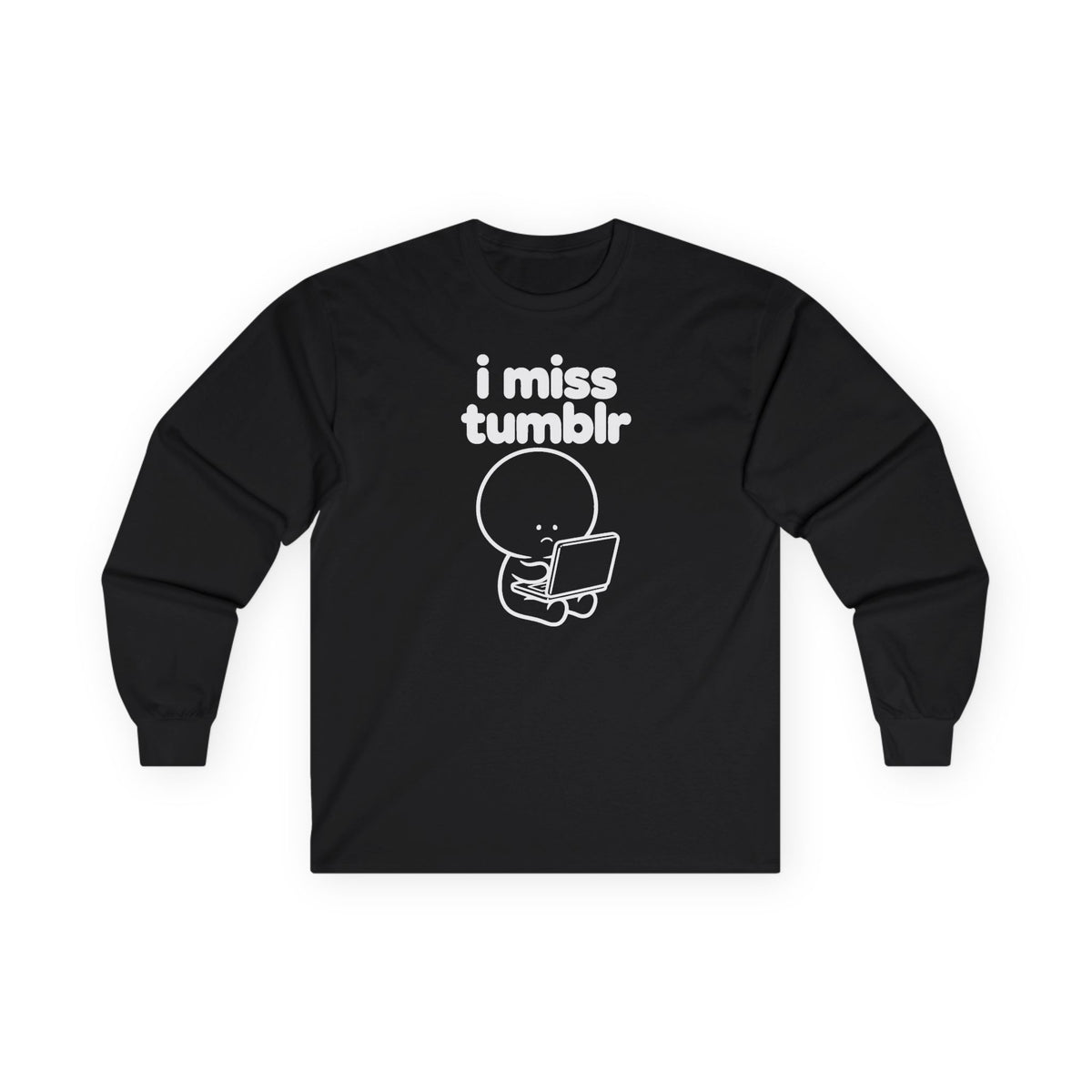 i miss tumblr long sleeve tee - Black by lonelyboi
