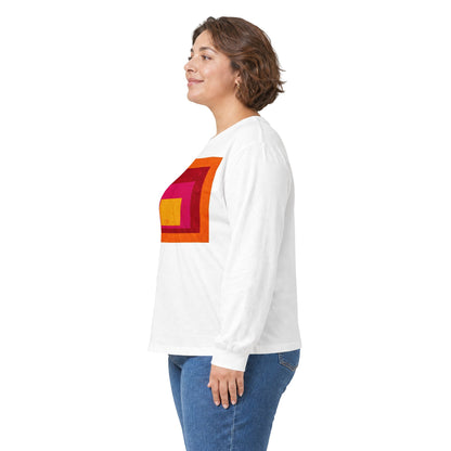 plate 012 long sleeve tee - White