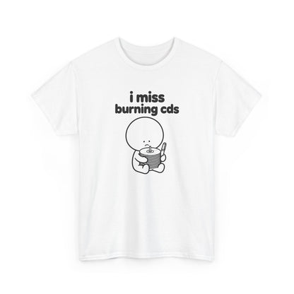 i miss burning cds tee - White