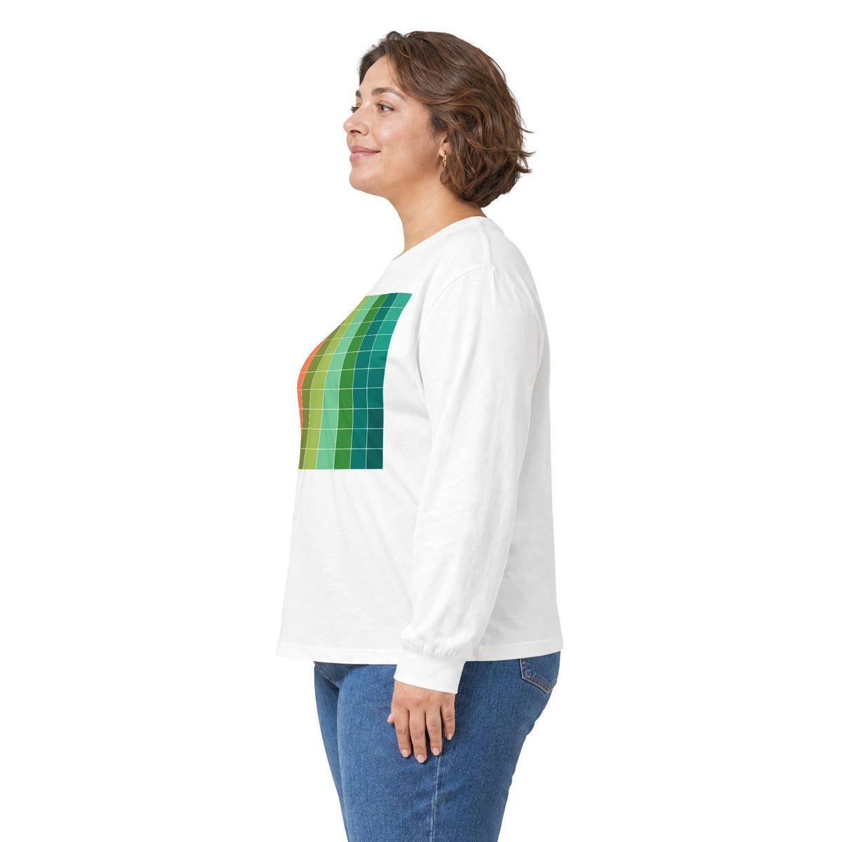 plate 321 long sleeve tee - White