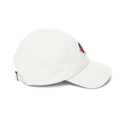 New York Hockey Dad Cap — Embroidered, Royal, Orange & White