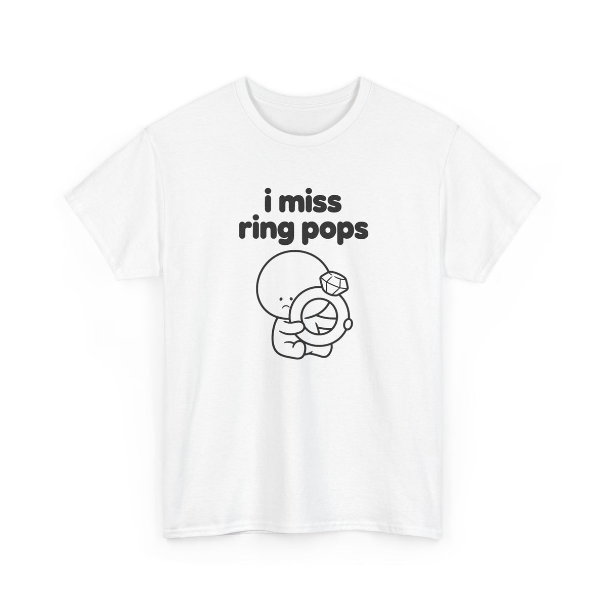 i miss ring pops tee - White
