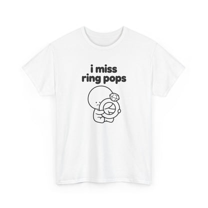 i miss ring pops tee - White