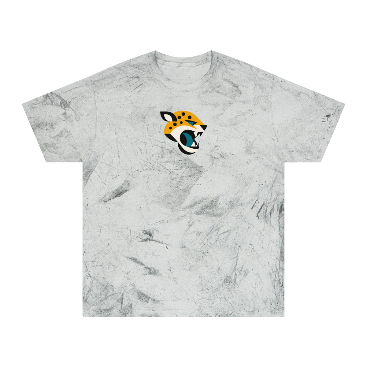 Jacksonville Football Tie-Dye Tee — Smoke, Black, Gold & White