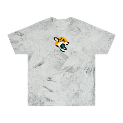 Jacksonville Football Tie-Dye Tee — Smoke, Black, Gold & White