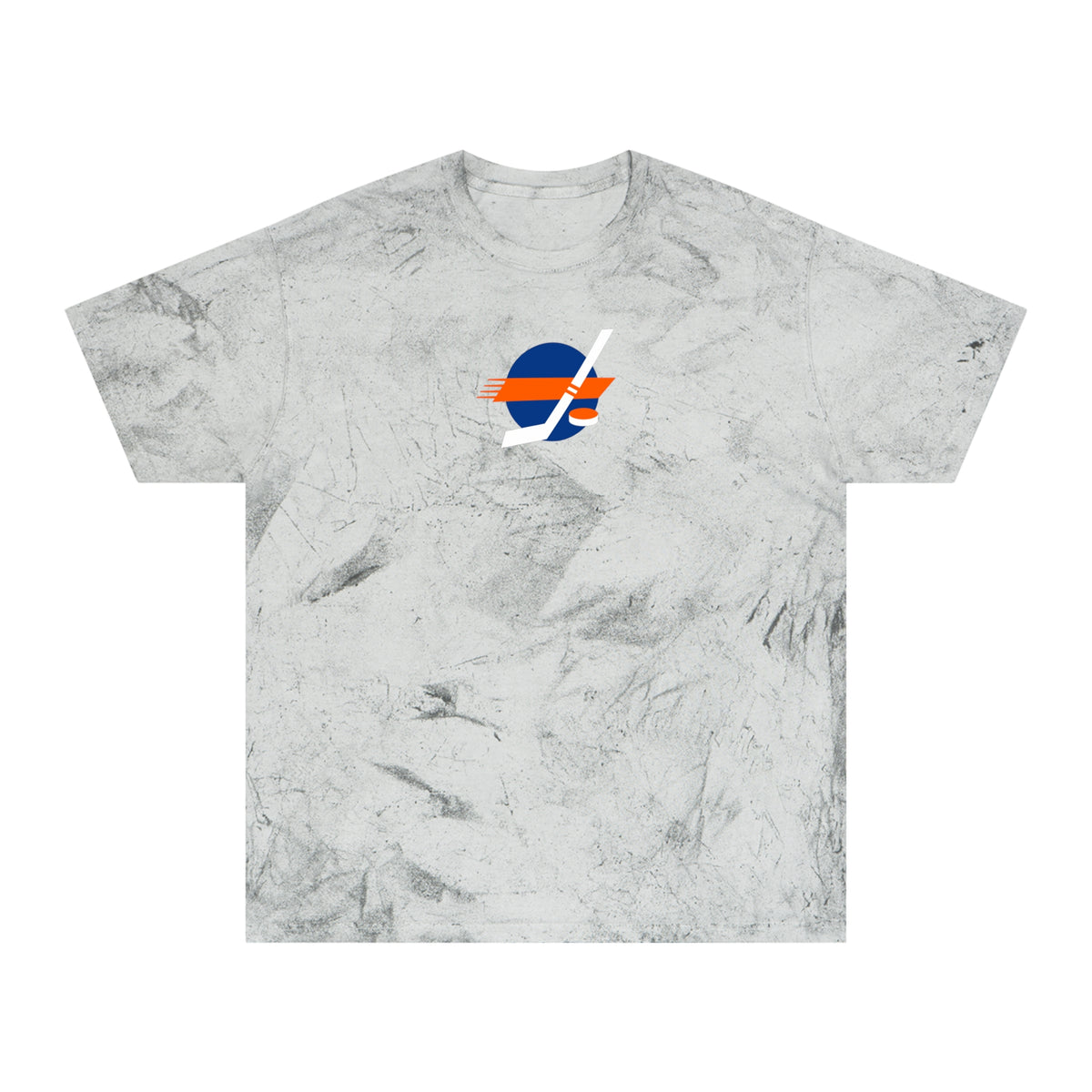 New York Hockey Tie-Dye Tee — Smoke, Royal, Orange & White