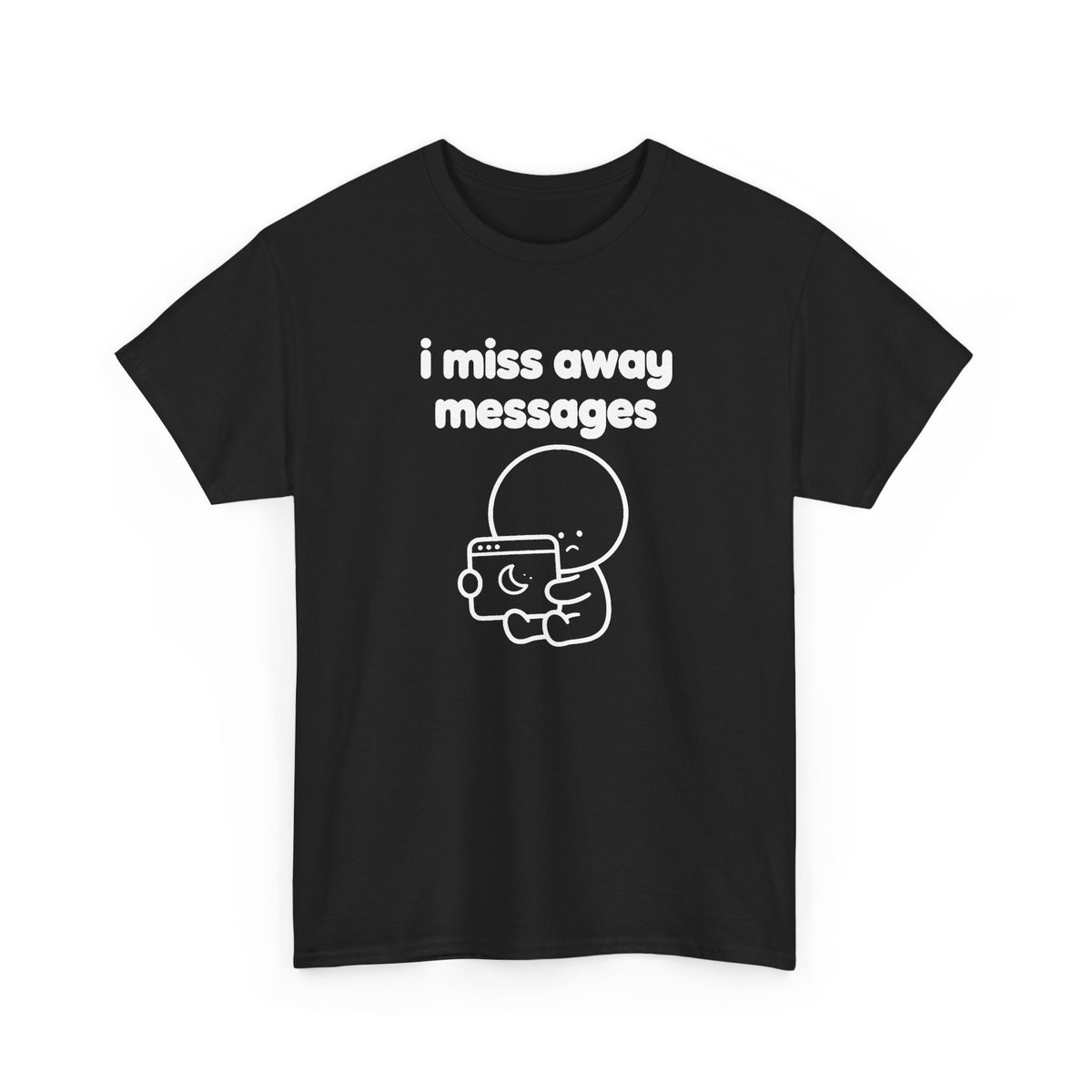 i miss away messages tee - Black by lonelyboi