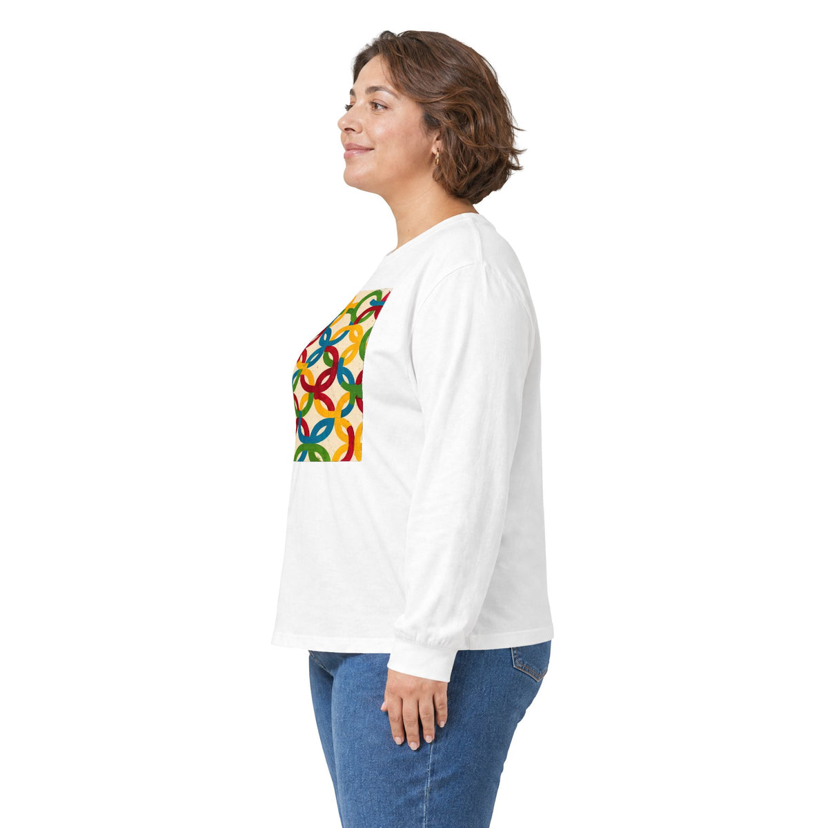 plate 327 long sleeve tee - White
