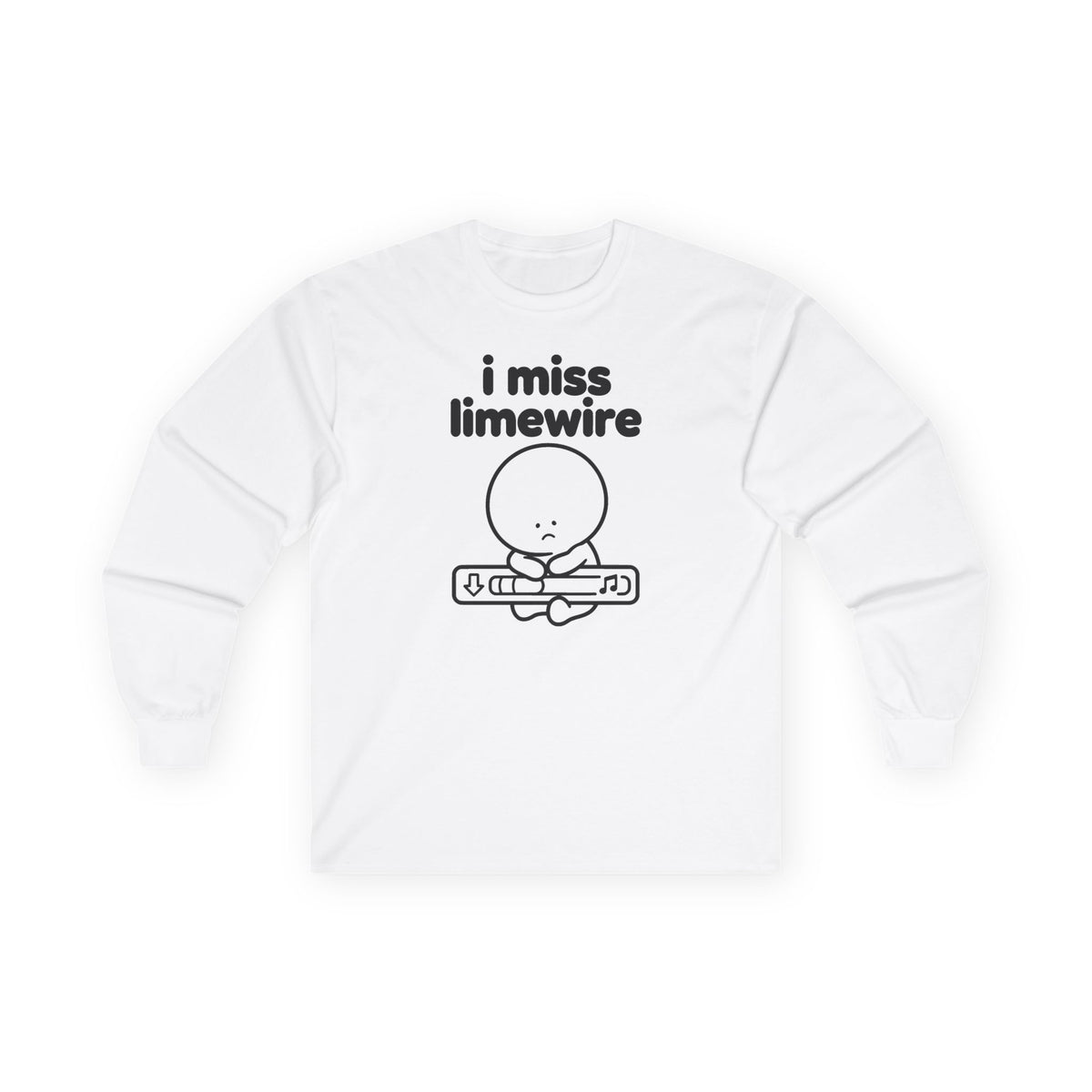 i miss limewire long sleeve tee - White
