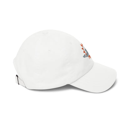 Miami Football Dad Cap — Embroidered, Grey, White & Orange