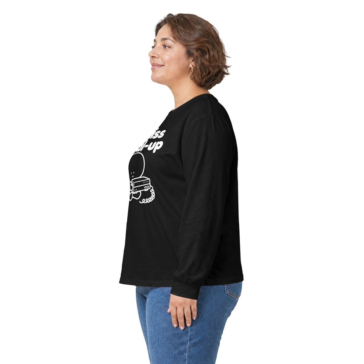 i miss dial-up long sleeve tee - Black by lonelyboi