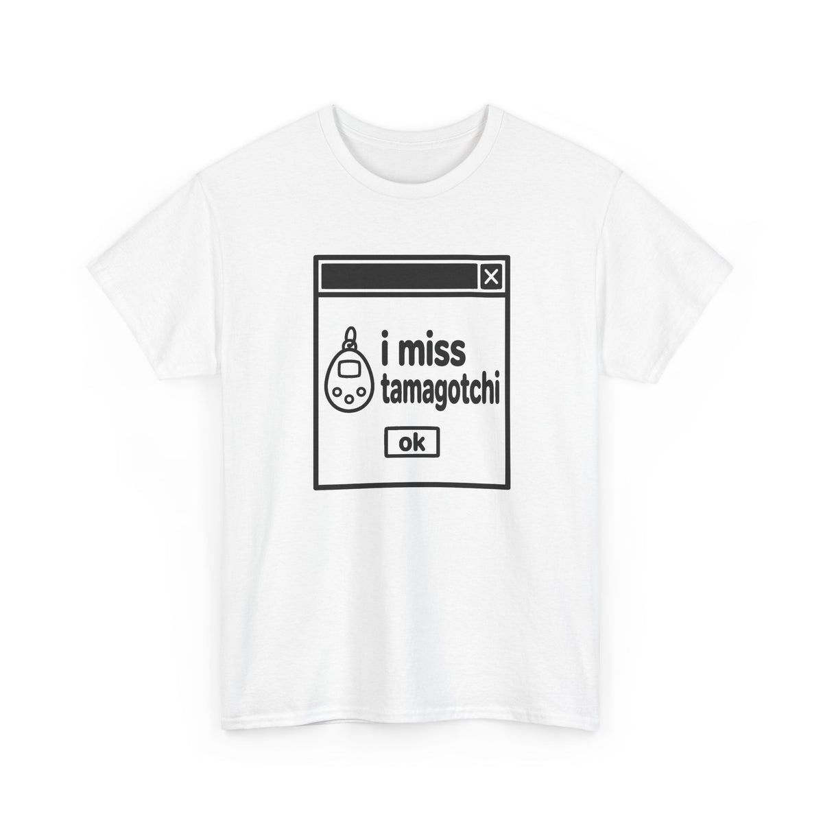 i miss tamagotchi error tee - White by lonelyboi