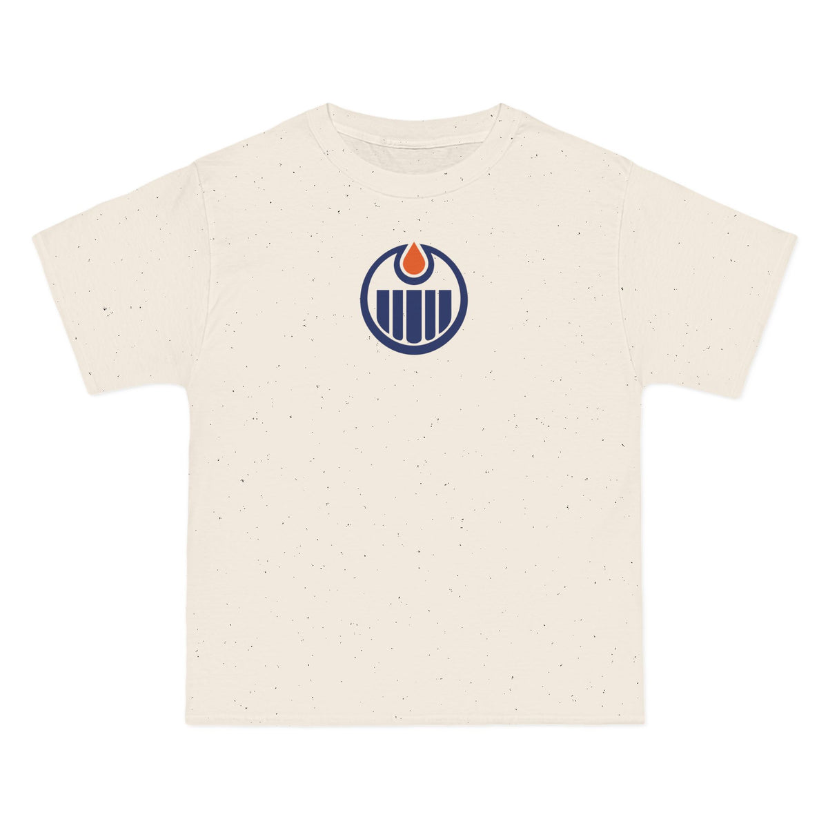 Edmonton Hockey Heavyweight Tee — Natural, Navy & Orange