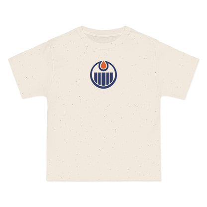 Edmonton Hockey Heavyweight Tee — Natural, Navy & Orange