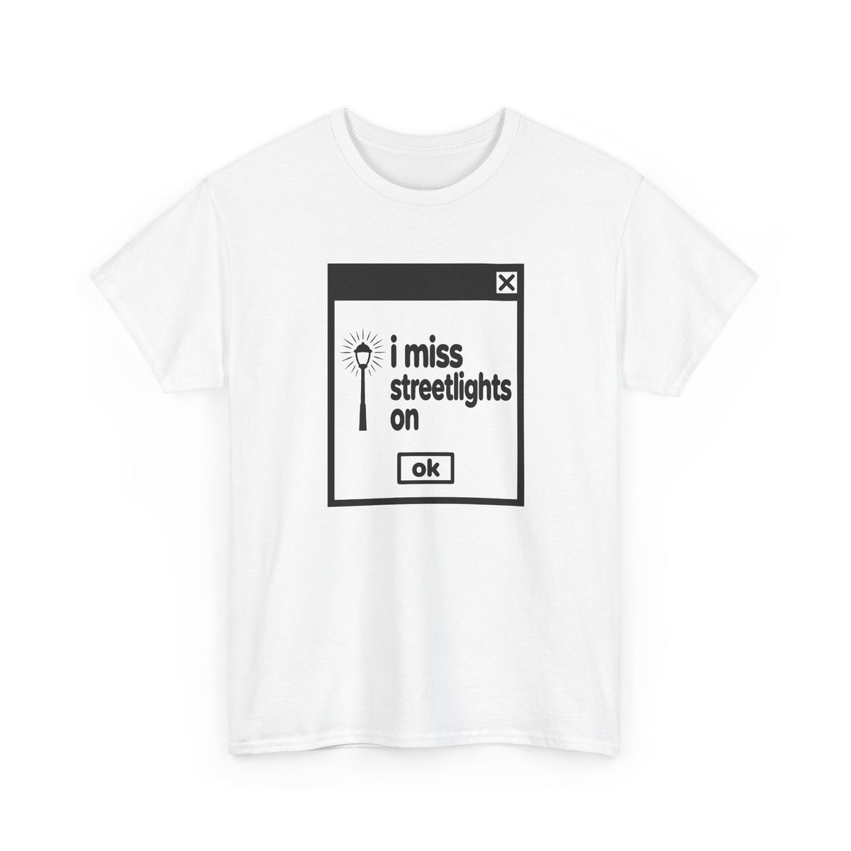 i miss streetlights on error tee - White by lonelyboi
