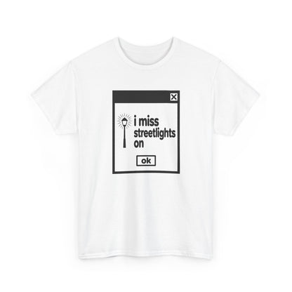 i miss streetlights on error tee - White