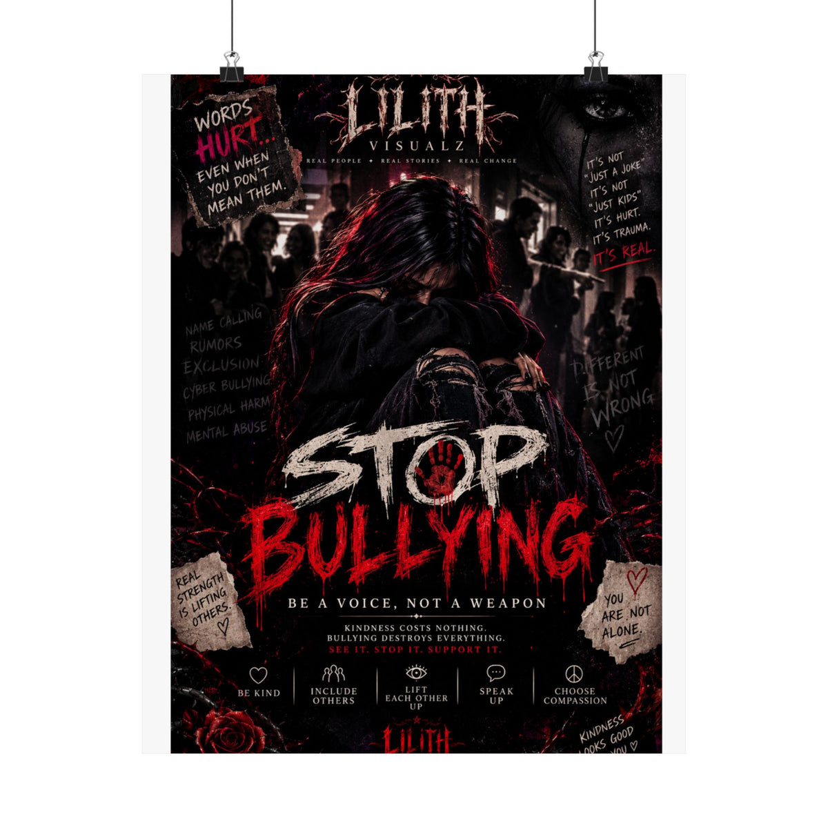 Lilith Visualz Anti Bullying Poster by murder-city-merch