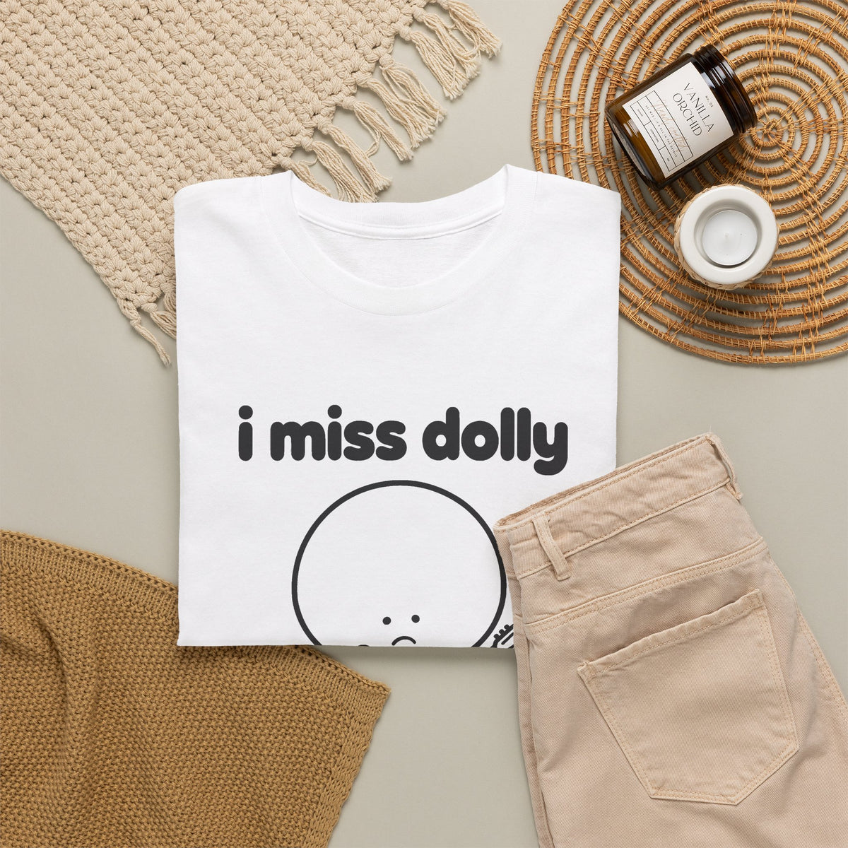 i miss dolly tee - White