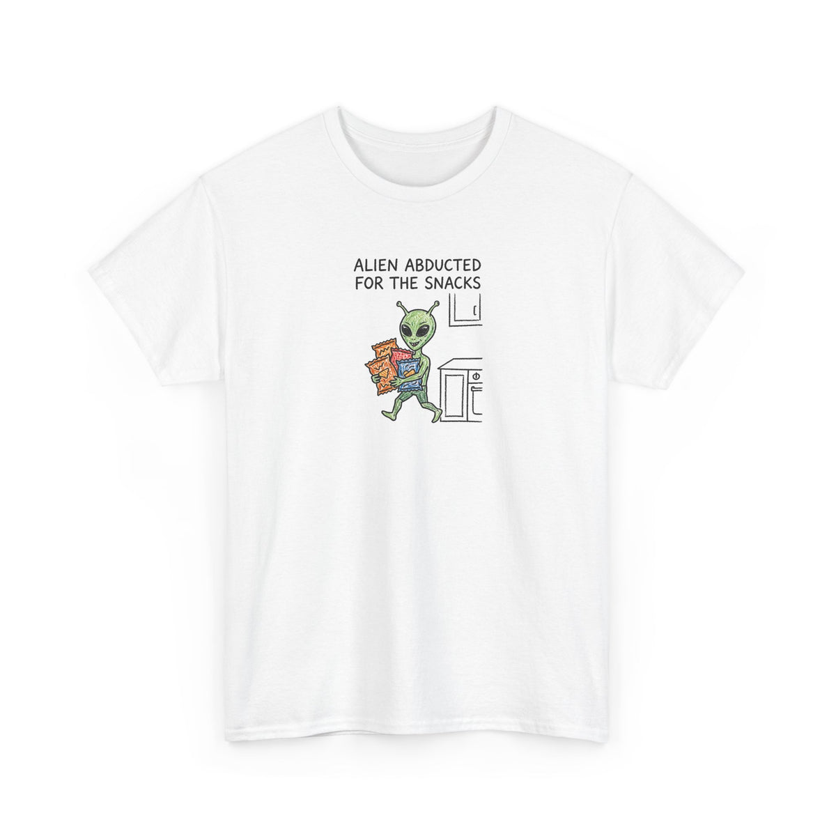 Snack Abduction tee by doodledude