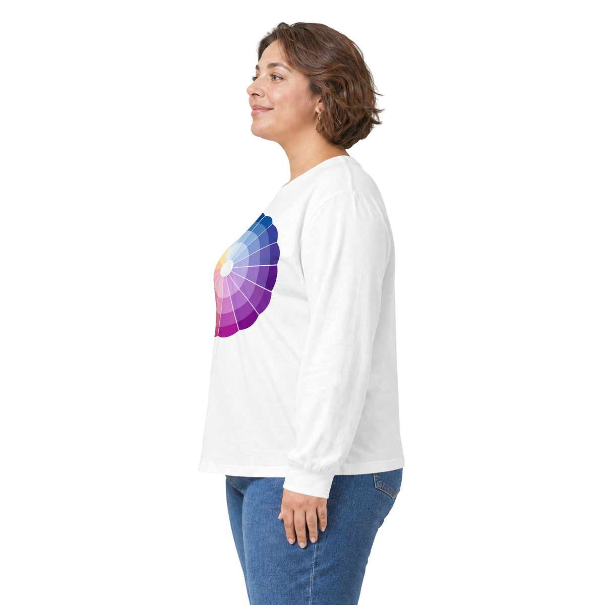 plate 185 long sleeve tee - White