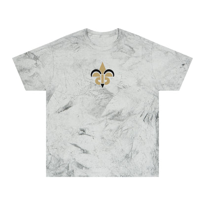 New Orleans Football Tie-Dye Tee — Smoke, Old Gold & Black