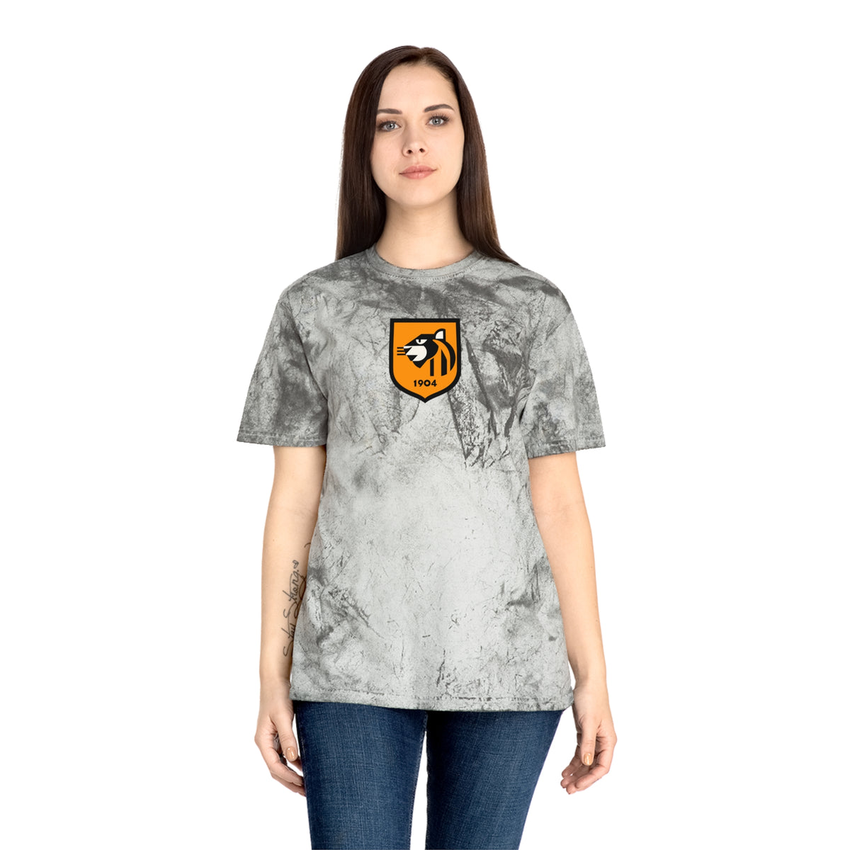 Hull Soccer Tie-Dye Tee — Smoke, Orange, Black & Off-White
