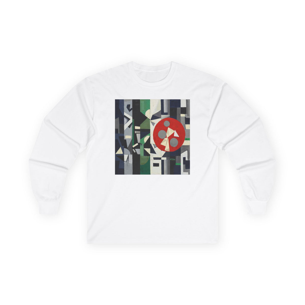 plate 045 long sleeve tee - White