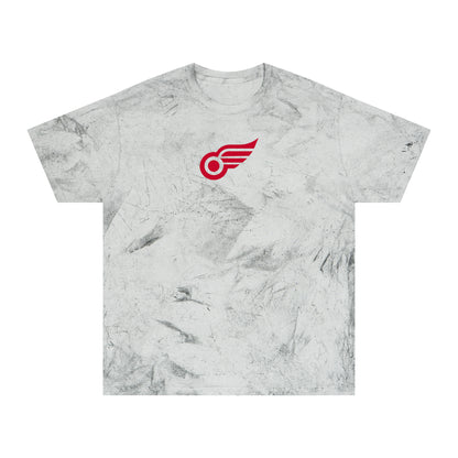 Detroit Hockey Tie-Dye Tee — Smoke, Deep Crimson