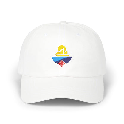 Manchester Soccer Dad Cap — Embroidered, Gold, Navy & Aqua