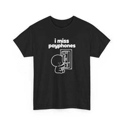 i miss payphones tee - Black